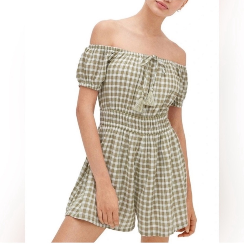 American Eagle Outfitters Checked Romper